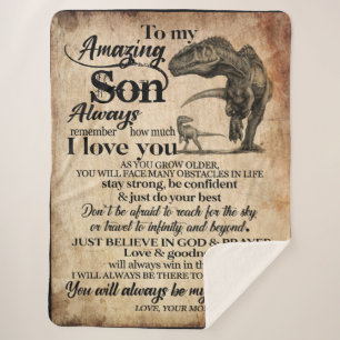 Cobertor Sherpa Carta Personalizada Para Meu Filho Incrível