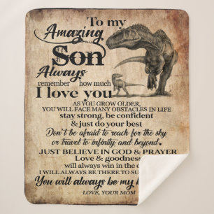 Cobertor Sherpa Carta Personalizada Para Meu Filho Incrível