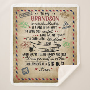 Cobertor Sherpa Carta Personalizada Para Meu Grande Filho