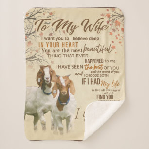 Cobertor Sherpa Carta Personalizada Para Minha Esposa Amor De Mari