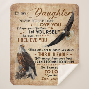Cobertor Sherpa Carta Personalizada Para Minha Filha Do Pai
