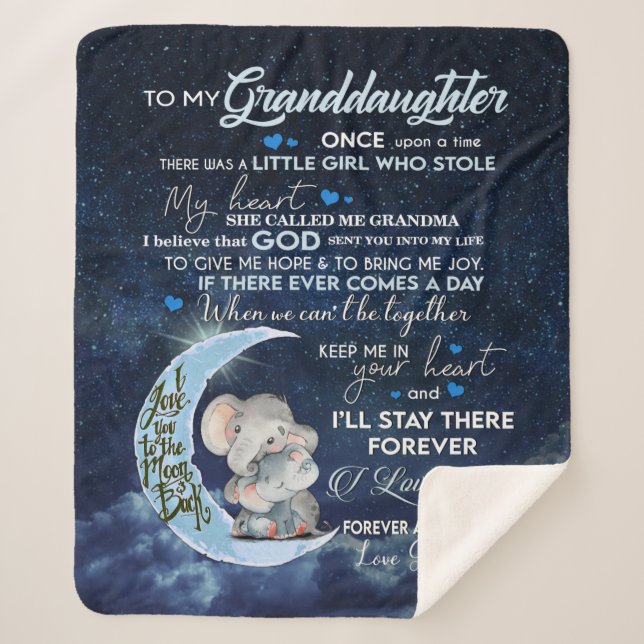 Cobertor Sherpa Carta Personalizada Para Minha Neta (Frente)