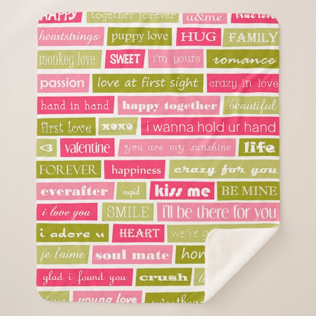 Cobertor Sherpa Cartas de Amor (Frente)