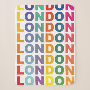 Cobertor Sherpa Cartaz retro Londres Inglaterra