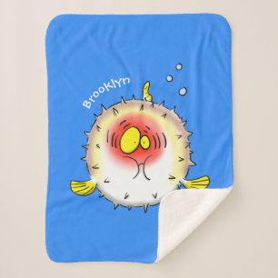 Cobertor Sherpa Cartografia de peixe-porco-espinho-espinho