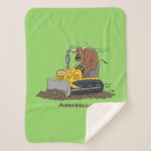 Cobertor Sherpa Cartoon buldozer engraçado