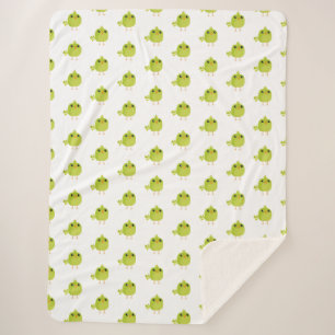 Cobertor Sherpa Cartoon de Pássaro Verde