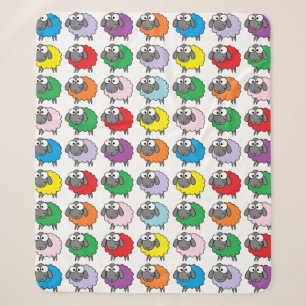 Cobertor Sherpa Cartoon Engraçado Rainbow Sheep