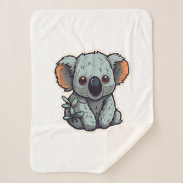 COBERTOR SHERPA CARTOON KOALA BEAR