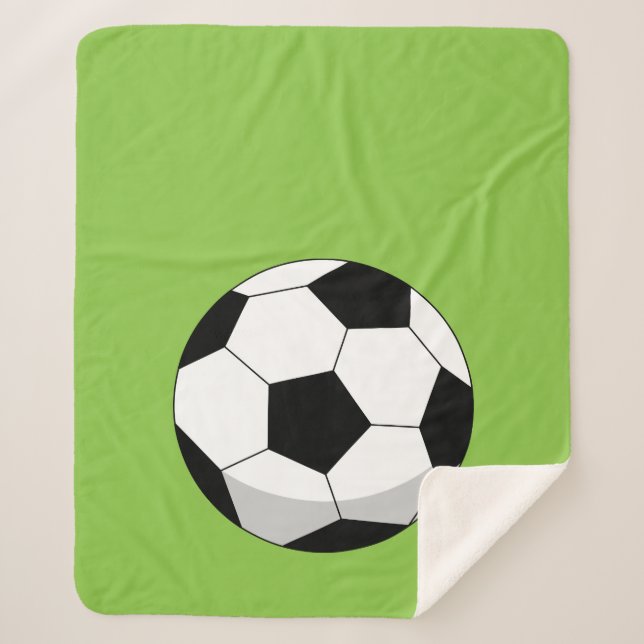 Cobertor Sherpa Cartoon Soccer Ball (Frente)