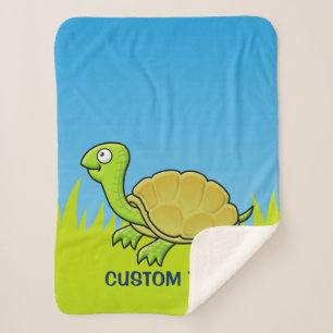 Cobertor Sherpa Cartoon Turtle