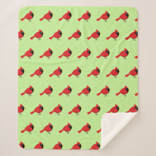 Cobertor Sherpa Cartoon Vermelho Bonito com Flores