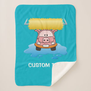 Cobertor Sherpa Cartum de porco
