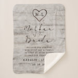 Cobertor Sherpa Carved Sweethearts Birch Mãe da Noiva Citada<br><div class="desc">Madeira de passarinho russa talhada talhada com Cinza de Latido de árvore de passarinho branco e Design de de de passarinho branco, e um olhar patina afetuoso. Este design de madeira reivindicado apresenta as iniciais do casal gravadas na forma cardíaca dentro da árvore. Além disso, fontes chic country em tipografia...</div>