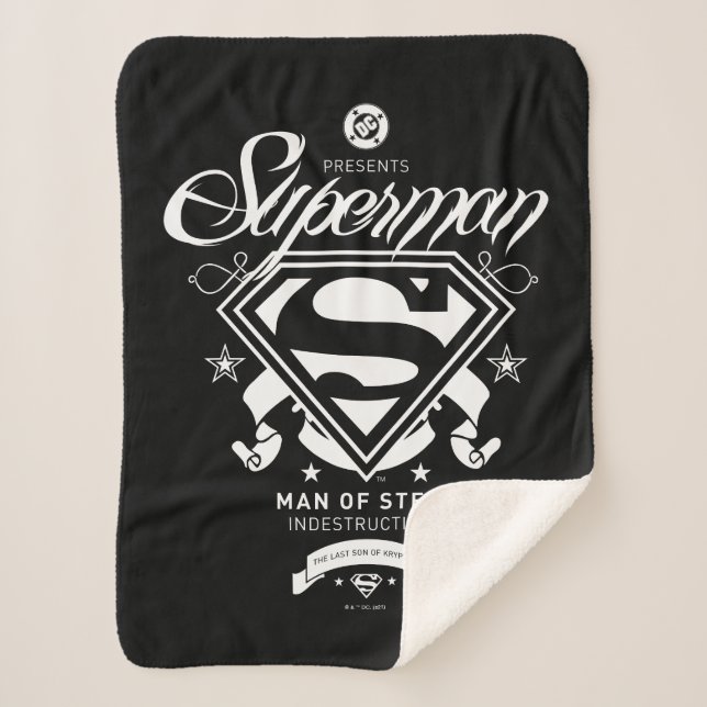 Cobertor Sherpa Casaco de Armas do Super-Homem (Frente)