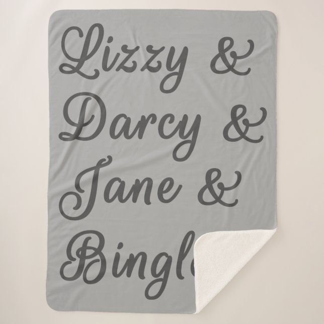 Cobertor Sherpa Casais de Orgulho e Preconceito I (Frente)