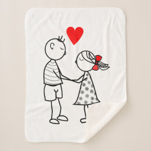 Cobertor Sherpa Casal de amor Sherpa Blanket - Suas Cores - Texto