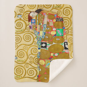 Cobertor Sherpa Casal Gustav Klimt Fulfillment Nouveau