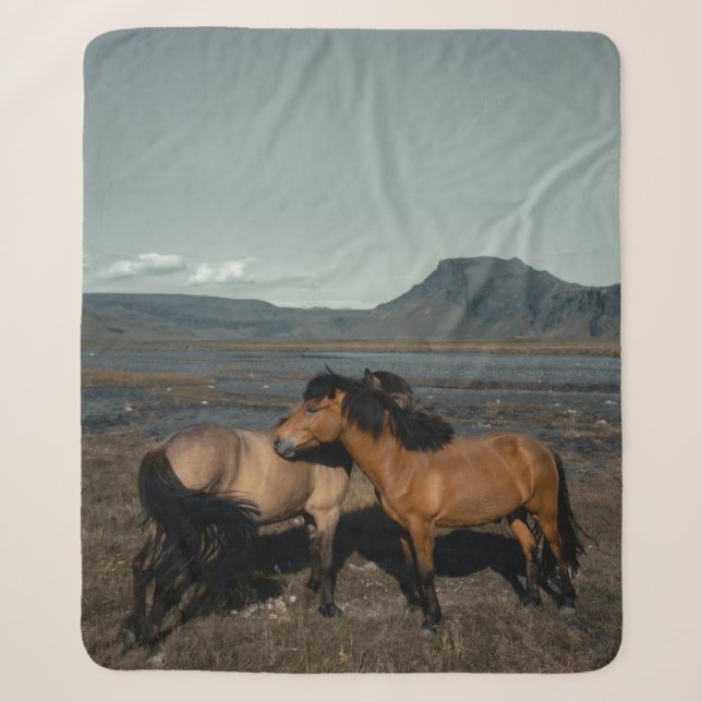 Cobertor Sherpa Casal HORSE (Frente)