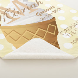 Cobertor Sherpa Casquinha de Sorvete de Baunilha Soft Serve