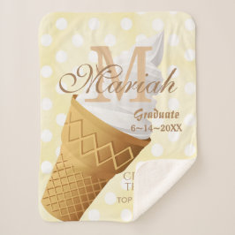 Cobertor Sherpa Casquinha de Sorvete de Baunilha Soft Serve