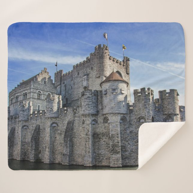 Cobertor Sherpa Castelo dos Condes em Gand. (Frente (Horizontal))