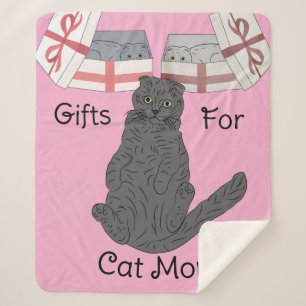 Cobertor Sherpa Cat Mamãe Oferece Sherpa Blanket