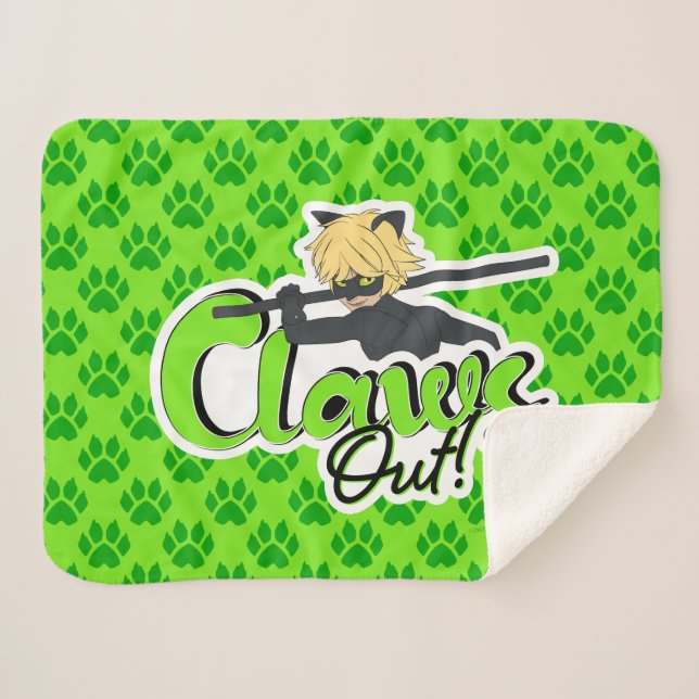 Cobertor Sherpa Cat Noir | Fecha! (Frente (Horizontal))