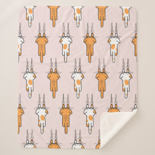 Cobertor Sherpa Cat scratch seamless pattern