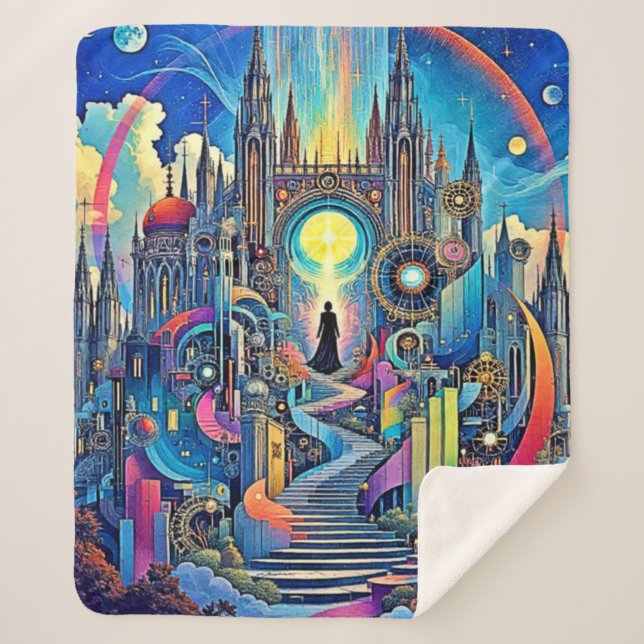 Cobertor Sherpa Catedral Celestial (Frente)