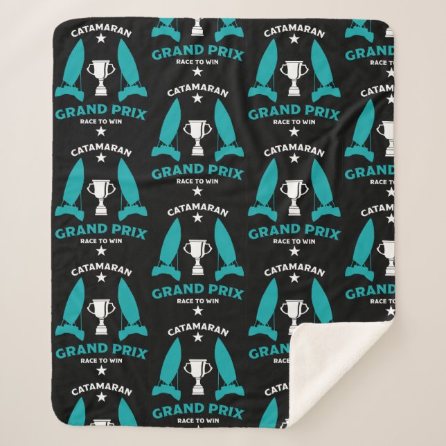 Cobertor Sherpa Catermaran Hydrofoil Sailboat Racing (Frente)