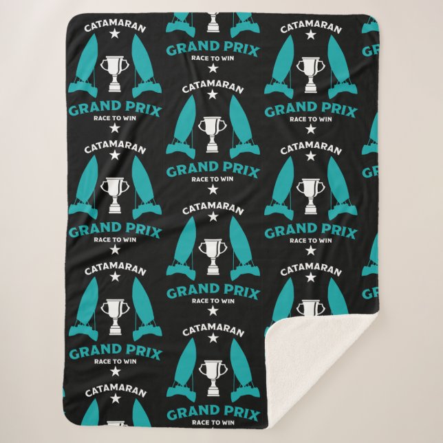 Cobertor Sherpa Catermaran Hydrofoil Sailboat Racing (Frente)