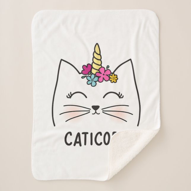 Cobertor Sherpa Caticorn (Frente)
