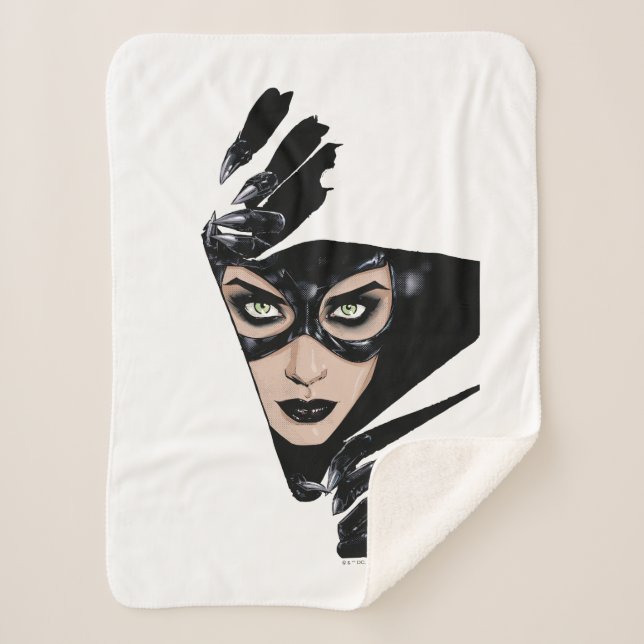 Cobertor Sherpa Catwoman The Claws Are Out Cover Illustration (Frente)