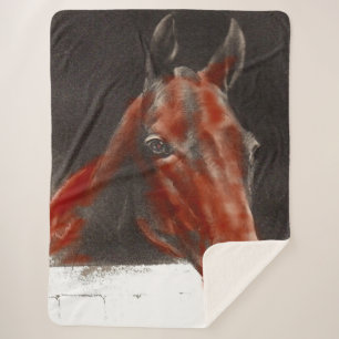 Cobertor Sherpa cavalo amigável