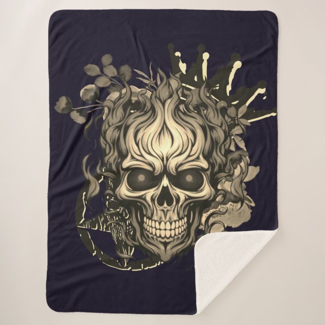 Cobertor Sherpa Caveira (Frente)
