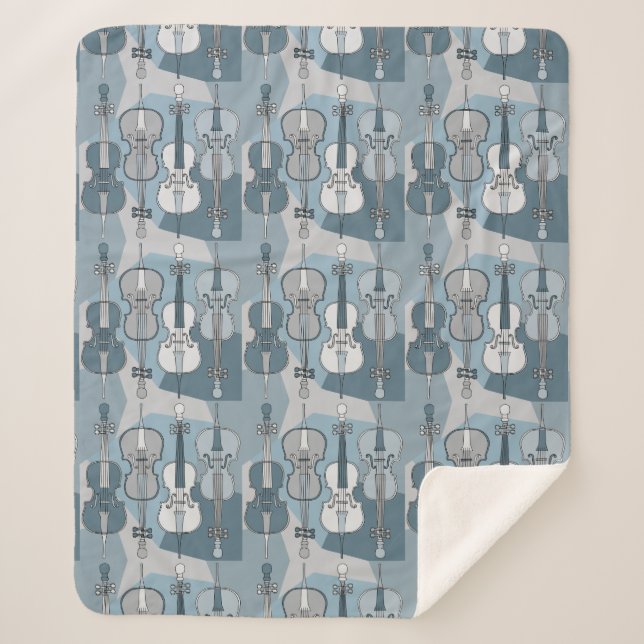 Cobertor Sherpa Cello Pattern Sherpa Blanket (Frente)