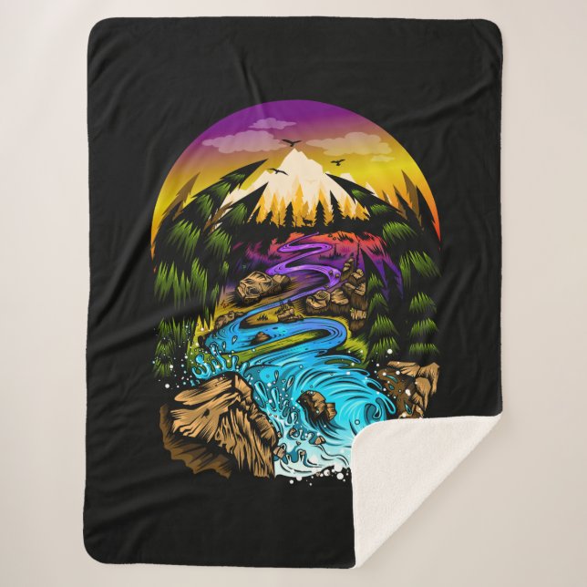 Cobertor Sherpa Cena ao ar livre (Frente)