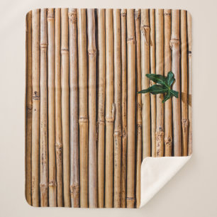 Cobertor Sherpa Cerca da barreira do bambu