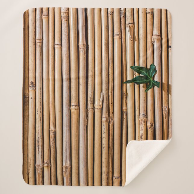 Cobertor Sherpa Cerca da barreira do bambu (Frente)