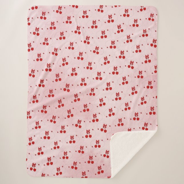 Cobertor Sherpa Cereja (Frente)