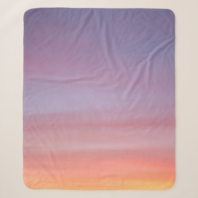 Cobertor Sherpa Céu cor-de-rosa, amarelo e turvo roxo (Frente)