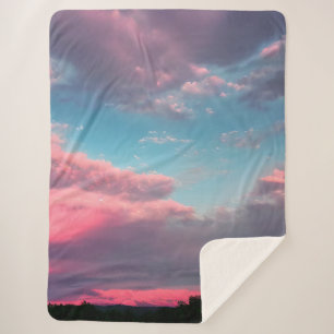 Cobertor Sherpa Céu de cor pastel