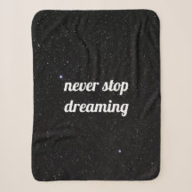 Céu Noturno com Estrelas Citação Sherpa Blanket