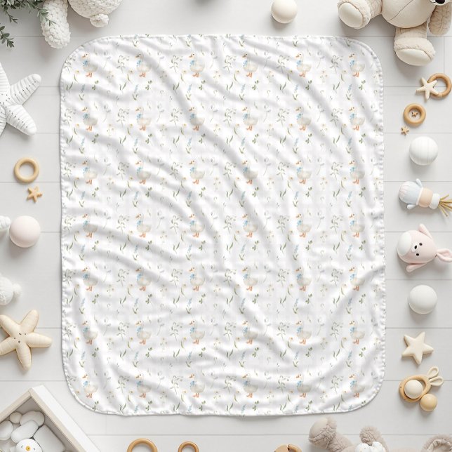 Cobertor Sherpa Chá de fraldas de Gingham bobo Gingham Wildflower (Criador carregado)