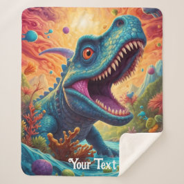 Cobertor Sherpa Chá de fraldas Dino-Mite