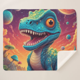 Cobertor Sherpa Chá de fraldas Dino-Mite