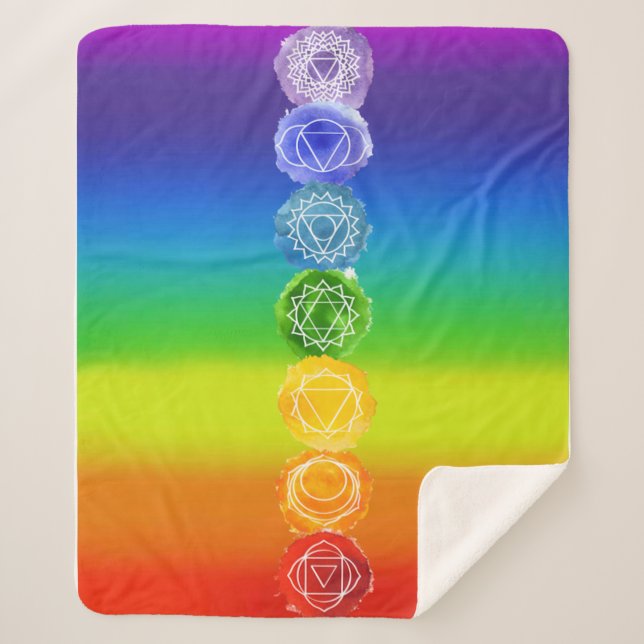 Cobertor Sherpa Chakra Medium (Frente)