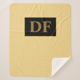 Cobertor Sherpa Champanhe Monograma
