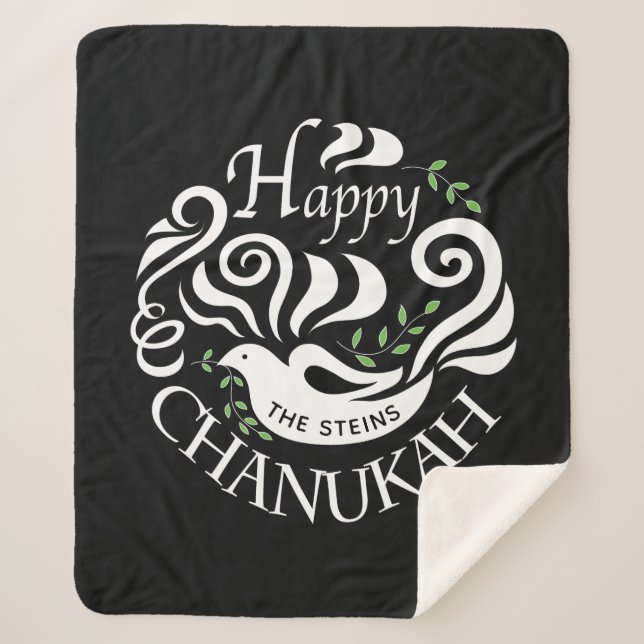 Cobertor Sherpa Chanukah Blackboard Sherpa Blanket/Médio (Frente)